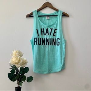 VS PINK I Hate Running Cotton Tank